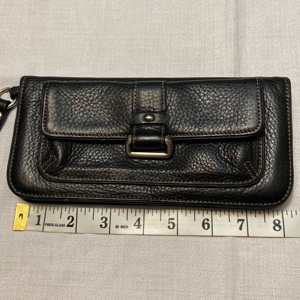Ann Taylor Wristlet Clutch Wallet, ID&Multiple Card Slots,Zippered Compartments - Picture 10 of 11